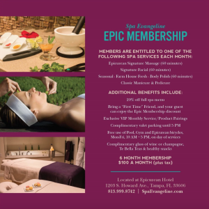 Spas in Tampa- Spa Evangeline Epic Membership