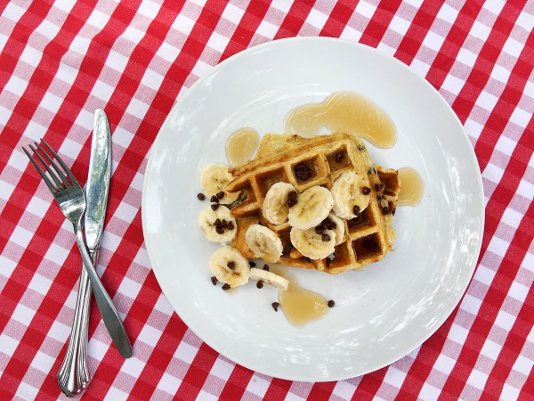 Banana Chocolate Chip Waffles by Tampa Mama