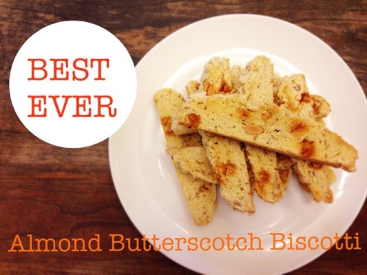 Best Almond Butterscotch Biscotti EVER