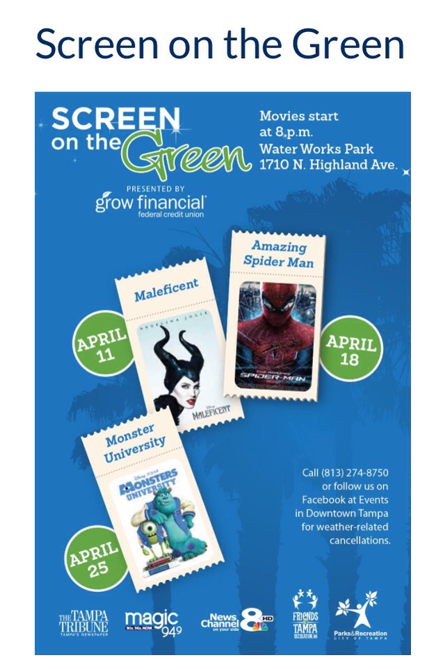 Tampa Mama Top Picks: Screen on the Green and Friday Extra Concert Series