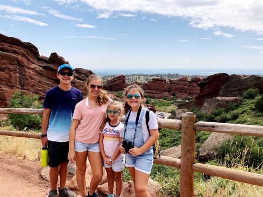 Family at Red Rocks Colorado