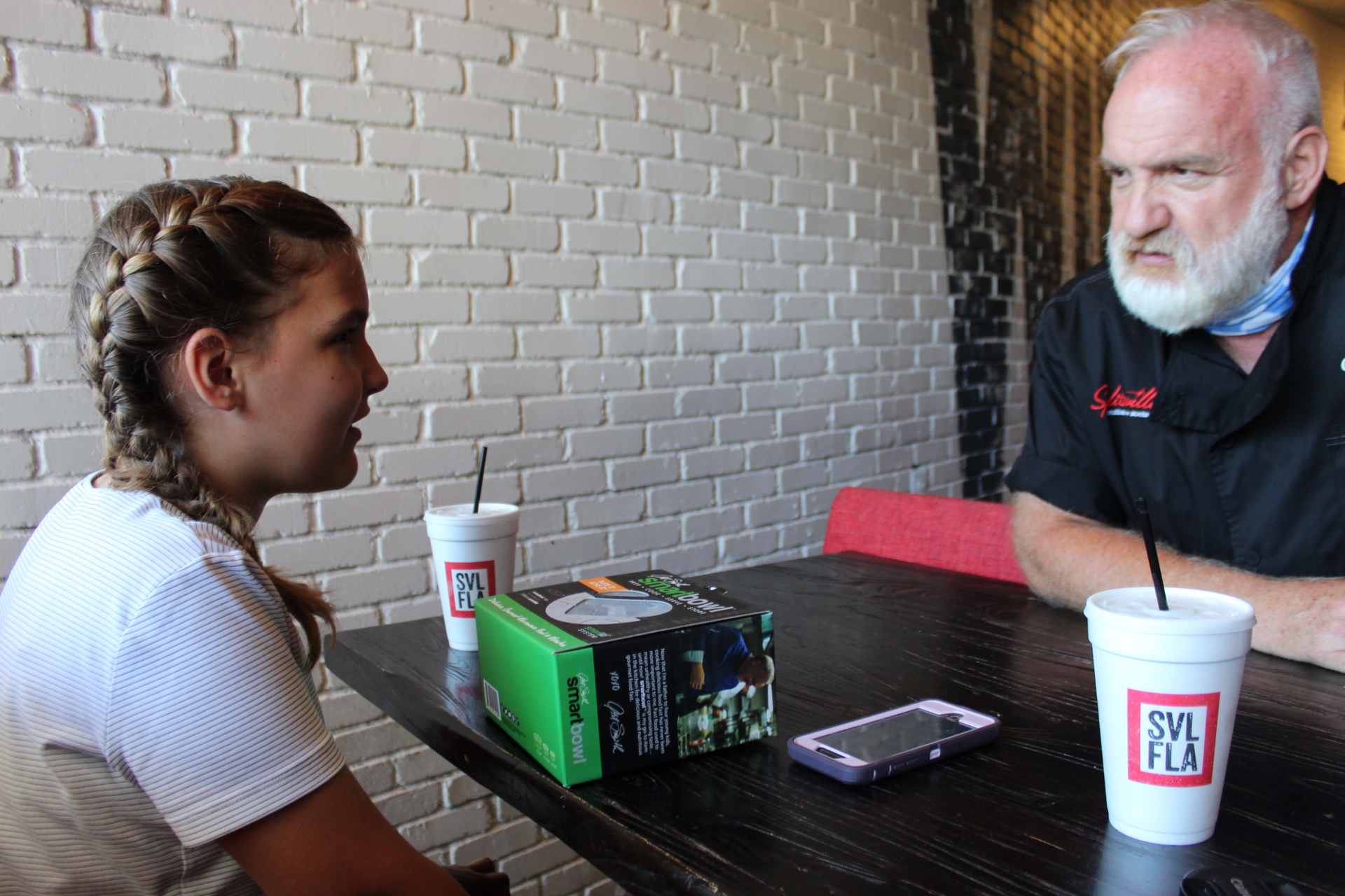 Chef Art Smith And Shelby Langford talk at Splitsville Southern and Social