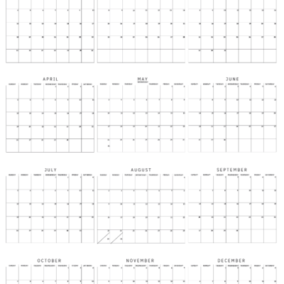 2026 Wall calendar poster- download